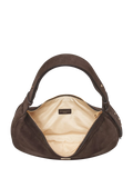 Aspinal of London large crescent suede bag, UK version