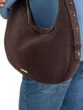 Aspinal of London large crescent suede bag, UK version