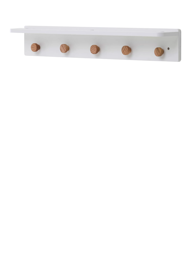 Obaby nursery wall shelf with hooks white (British brand)