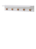 Obaby nursery wall shelf with hooks white (British brand)