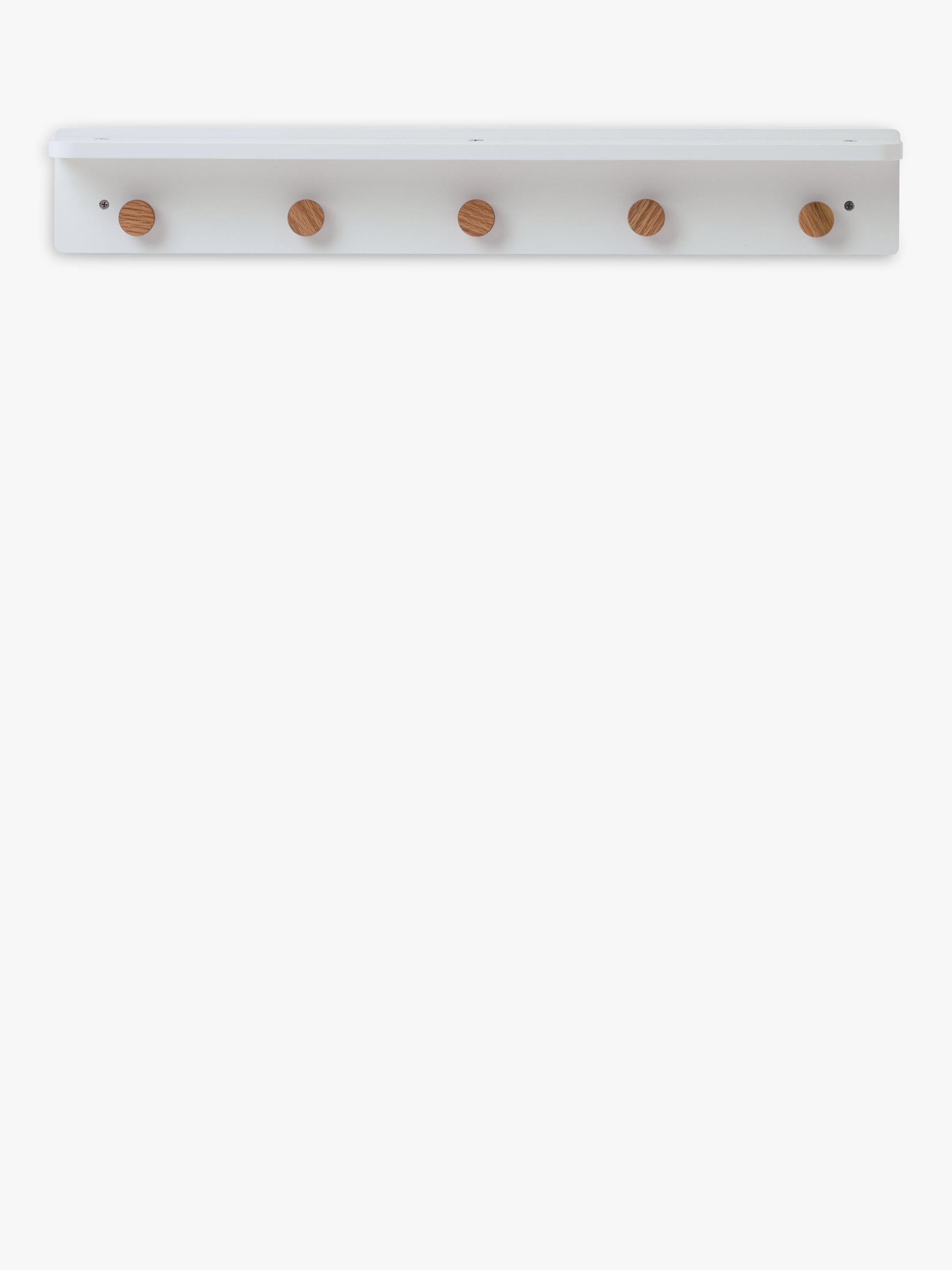Obaby nursery wall shelf with hooks white (British brand)