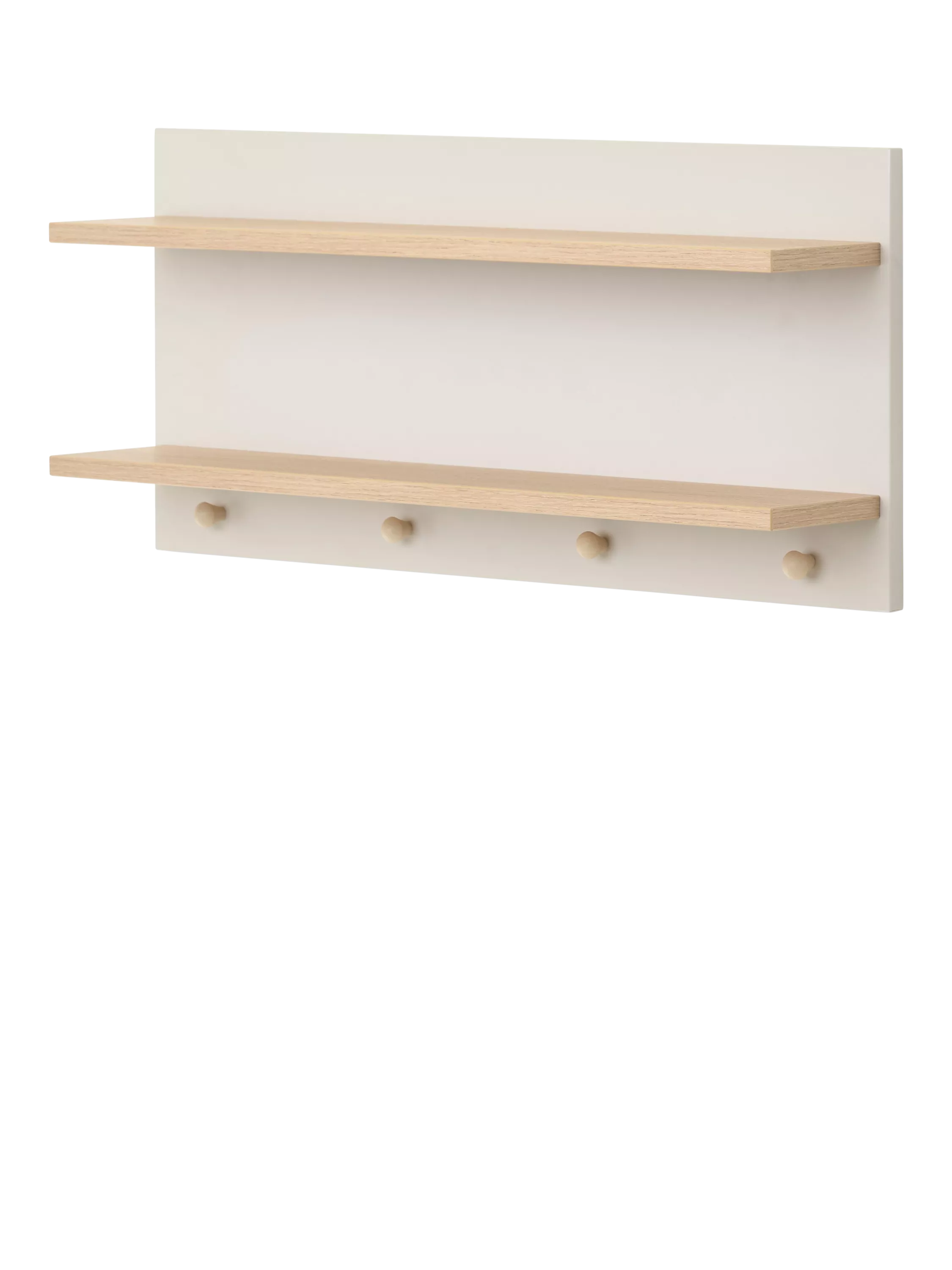 Obaby Thea wall shelf with hooks latte imported from the UK