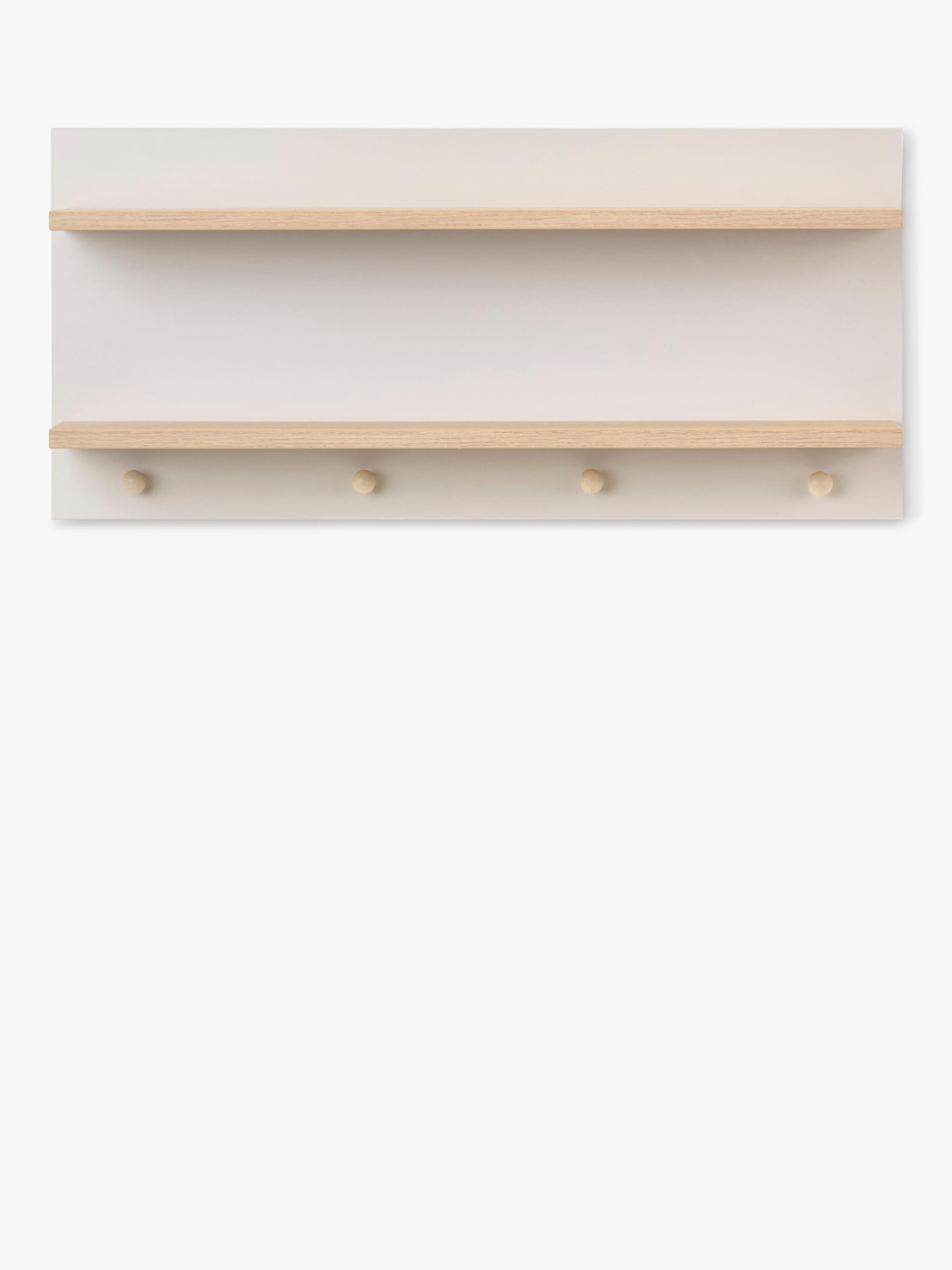 Obaby Thea wall shelf with hooks latte imported from the UK