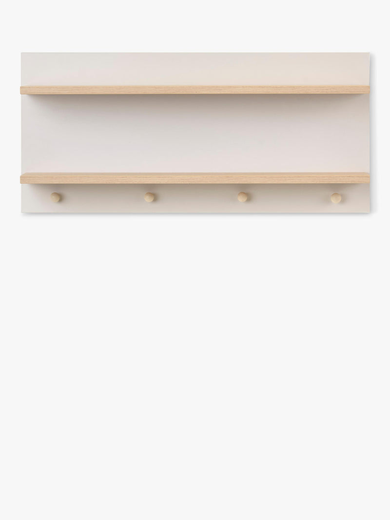 Obaby Thea wall shelf with hooks latte imported from the UK