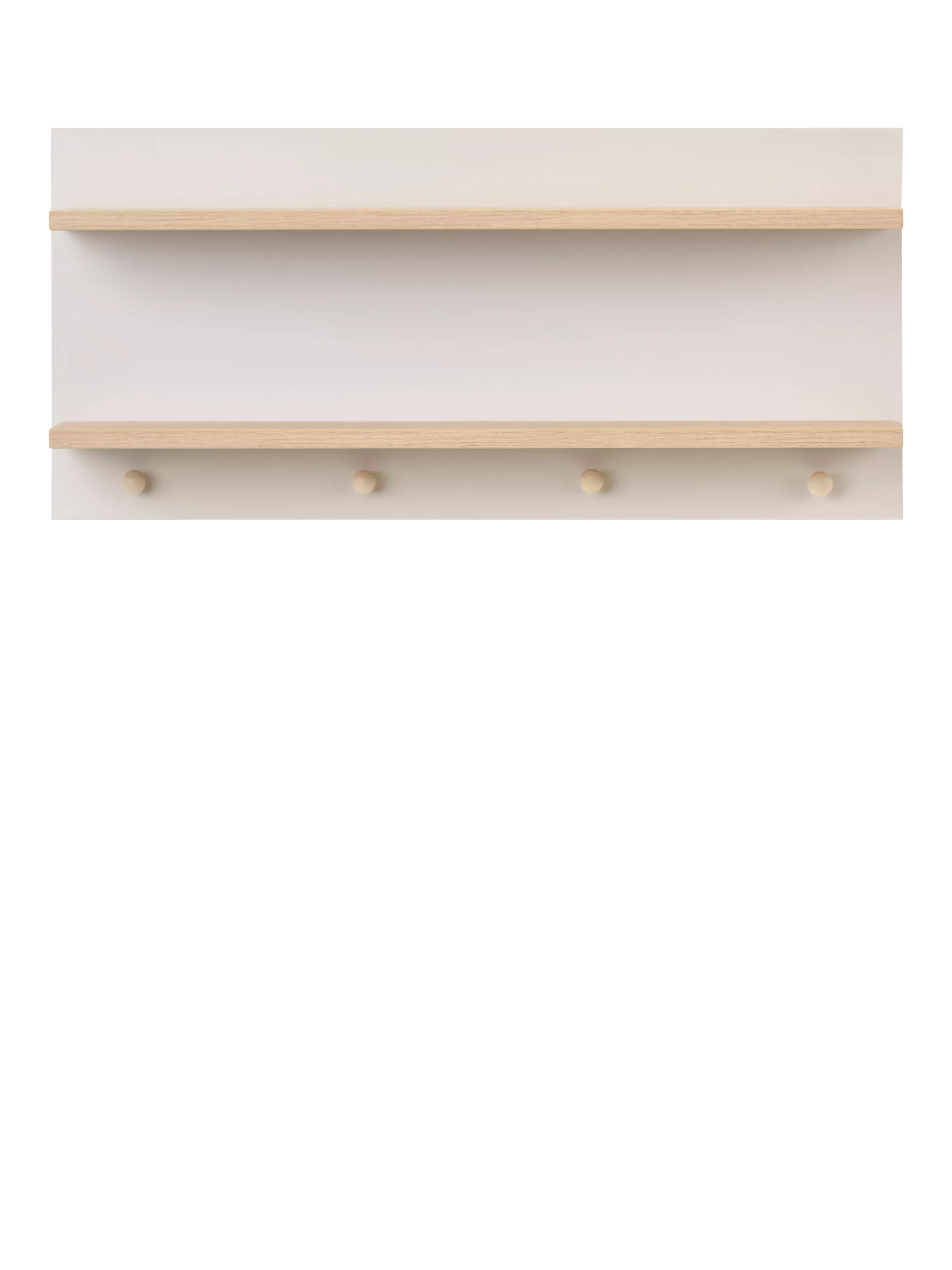 Obaby Thea wall shelf with hooks latte imported from the UK