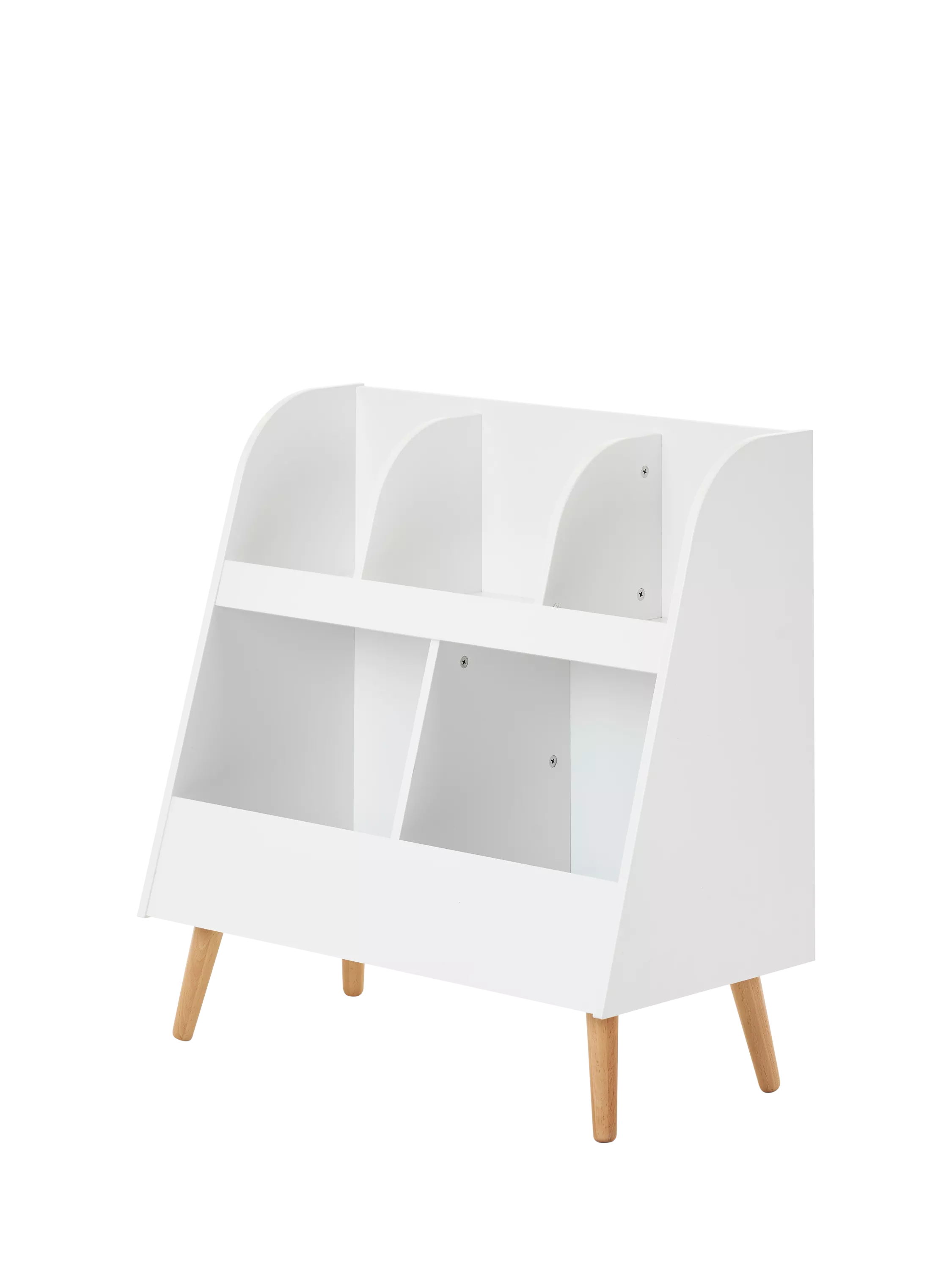 Obaby Maya nursery toy storage white and natural, UK version