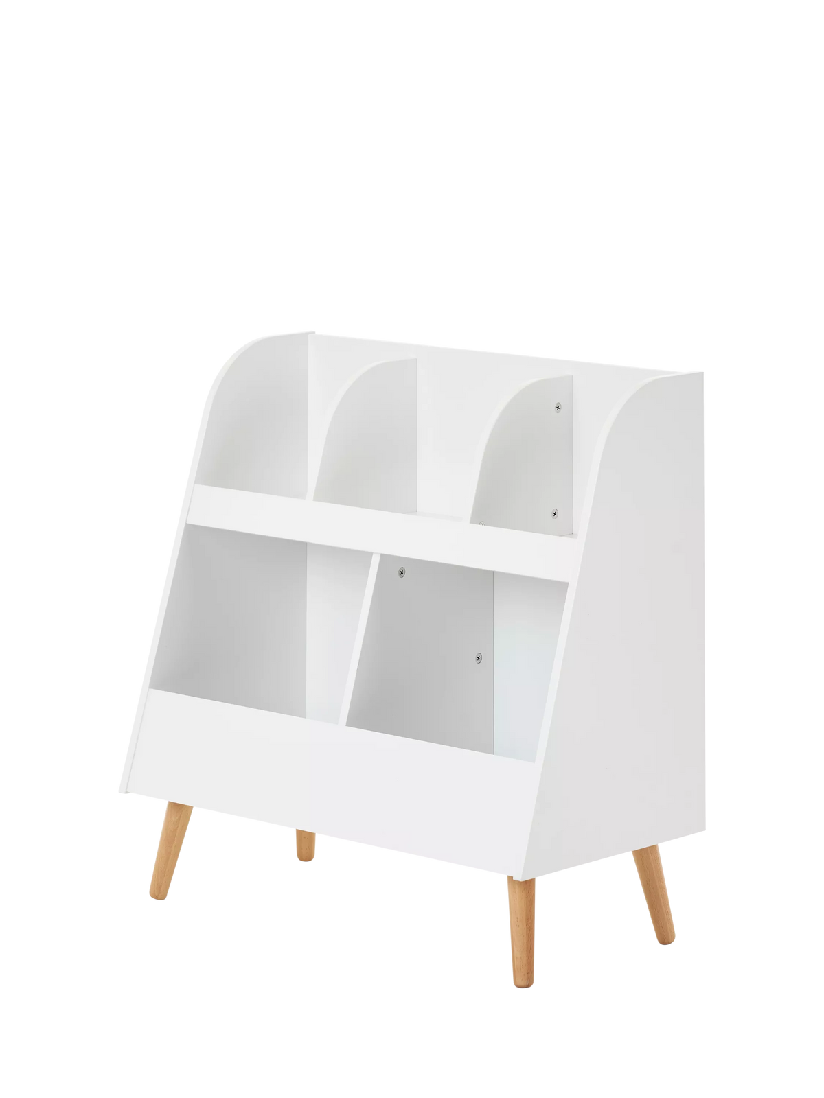 Obaby Maya nursery toy storage white and natural, UK version