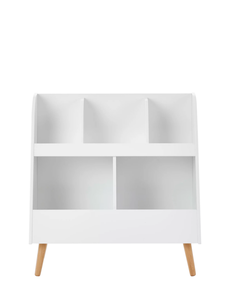 Obaby Maya nursery toy storage white and natural, UK version