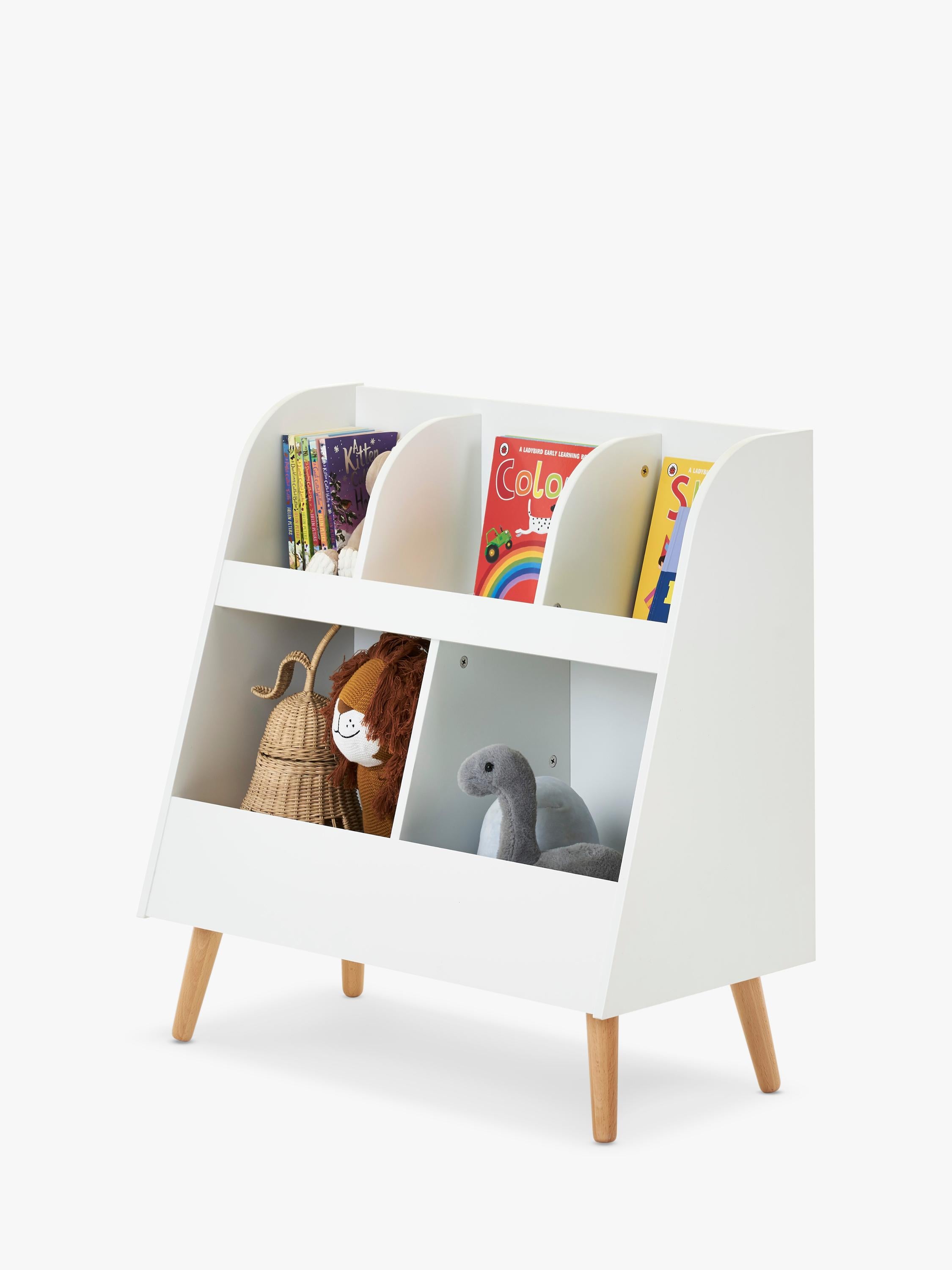 Obaby Maya nursery toy storage white and natural, UK version