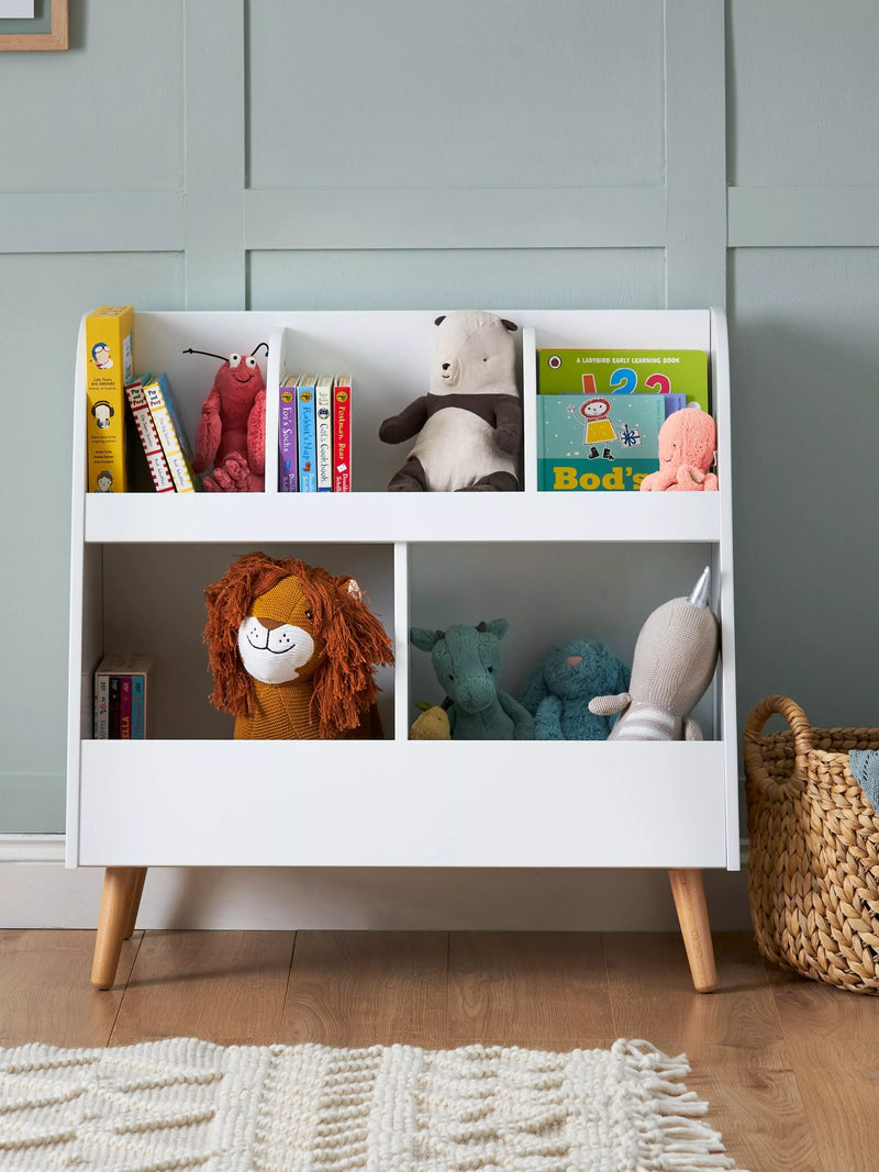 Obaby Maya nursery toy storage white and natural, UK version