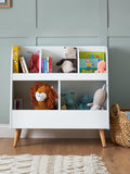 Obaby Maya nursery toy storage white and natural, UK version