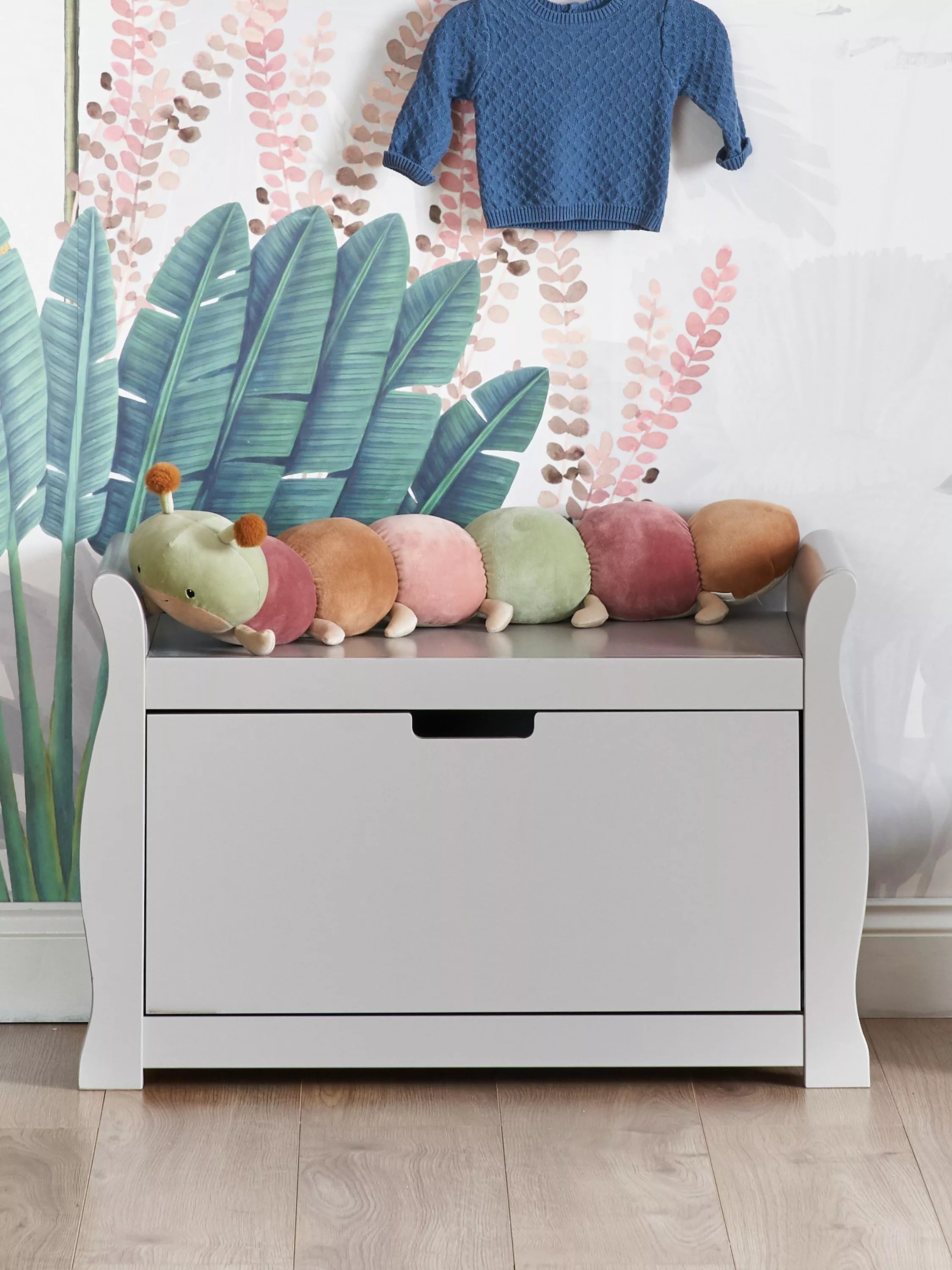 Obaby Stamford toy box warm grey - British product