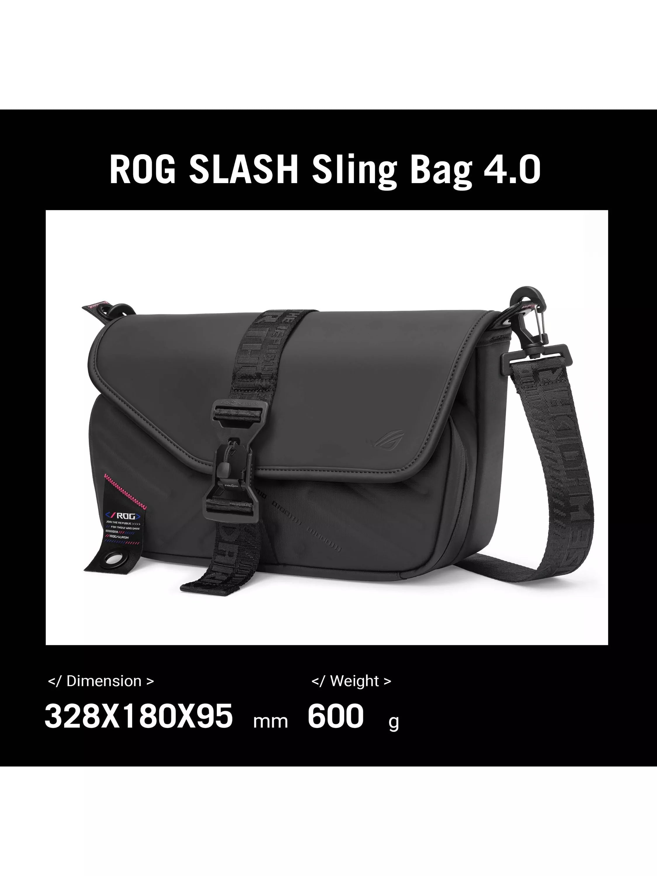 ASUS ROG Slash Sling Bag 4.0 Black, UK version