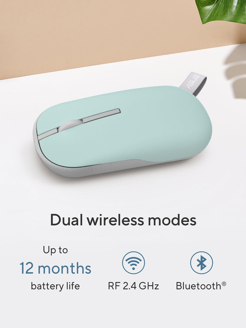ASUS MD100 Marshmallow wireless mouse Oak Milk colour, UK version