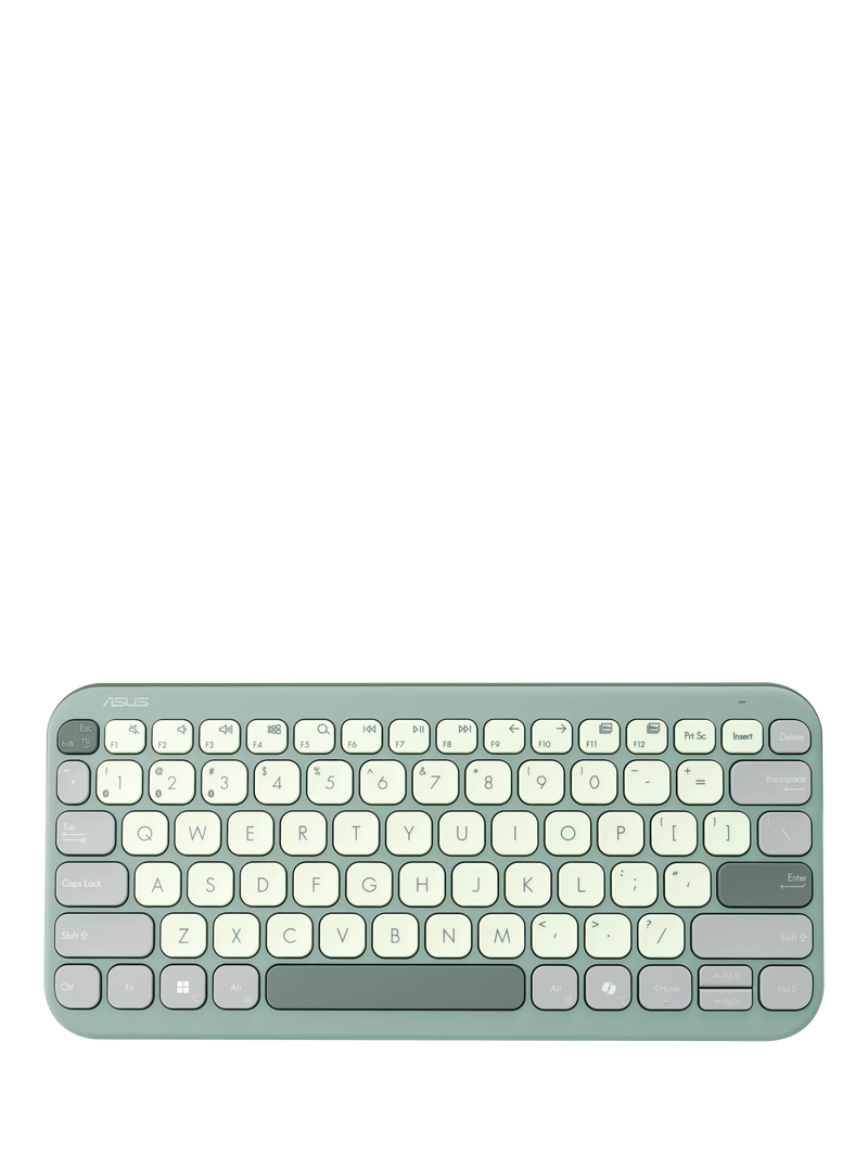ASUS KW100 Marshmallow Compact Wireless Keyboard, Green Tea Latte