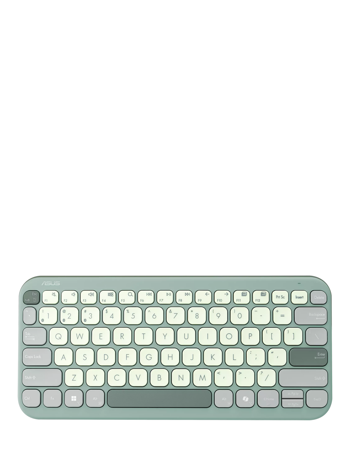 ASUS KW100 Marshmallow Compact Wireless Keyboard, Green Tea Latte
