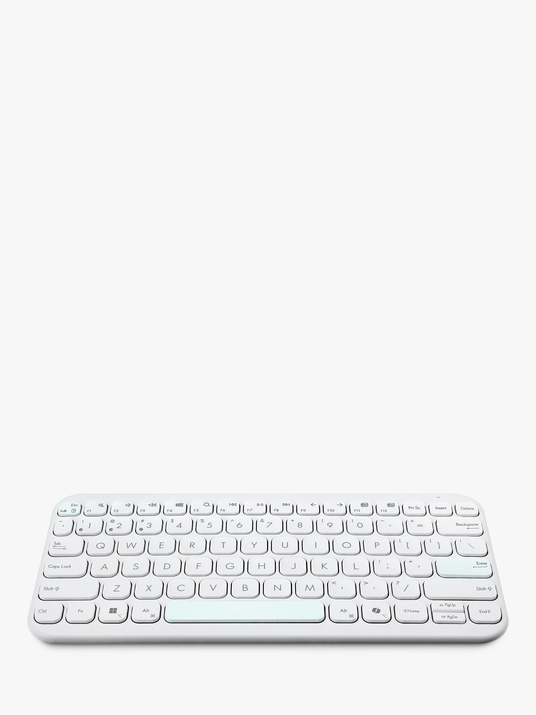 ASUS KW100 Marshmallow compact wireless keyboard white - British product