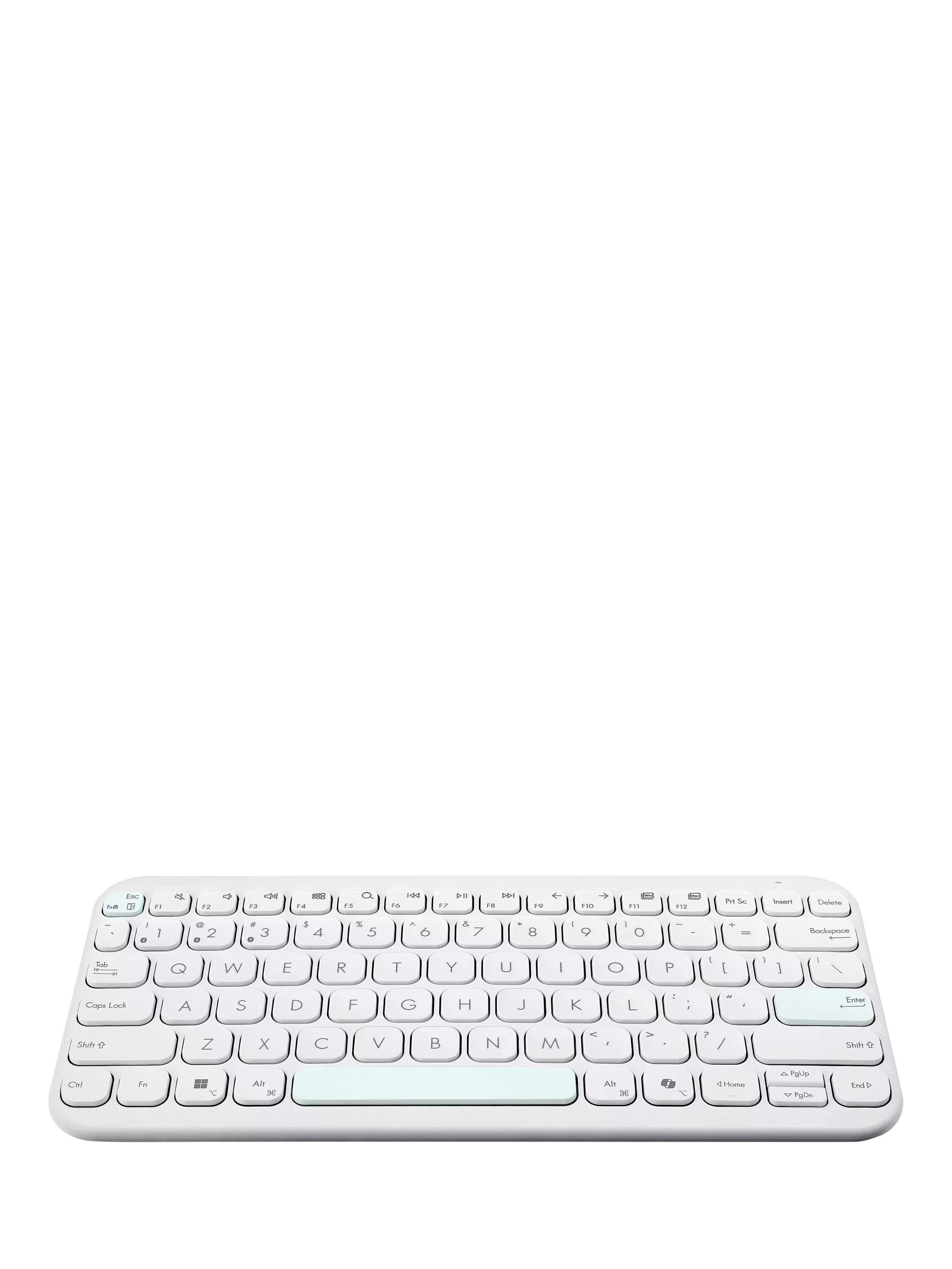 ASUS KW100 Marshmallow compact wireless keyboard white - British product