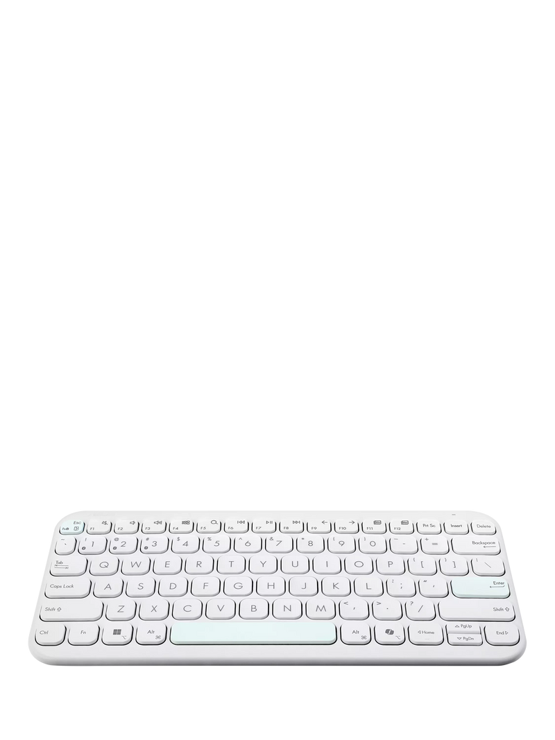 ASUS KW100 Marshmallow compact wireless keyboard white - British product
