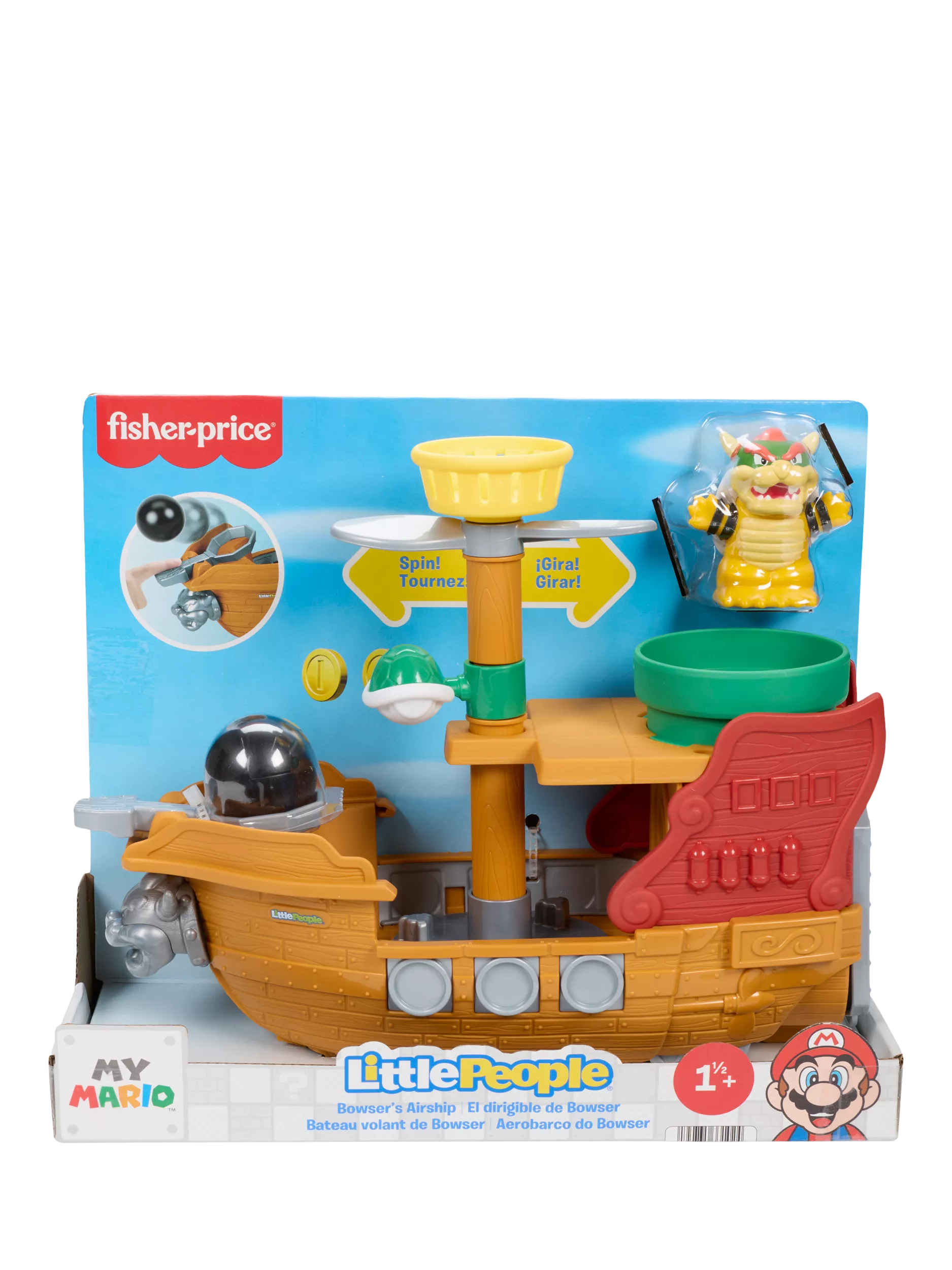 Fisher-Price Little People Super Mario Bowser's Airship playset (British brand)