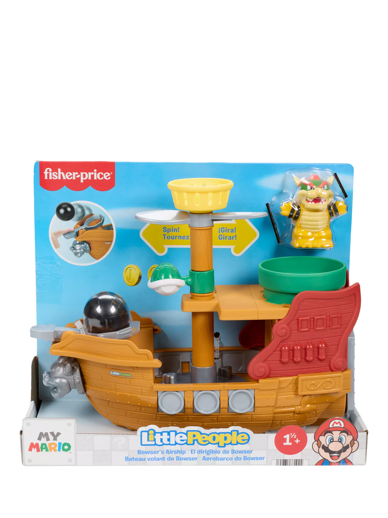 Fisher-Price Little People Super Mario Bowser's Airship playset (British brand)