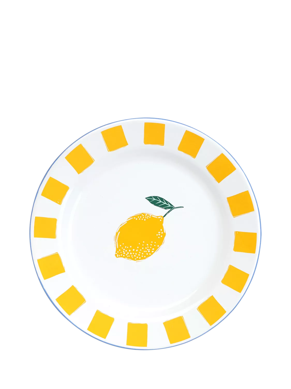 Talking Tables lemon enamel plate 20cm (British brand)