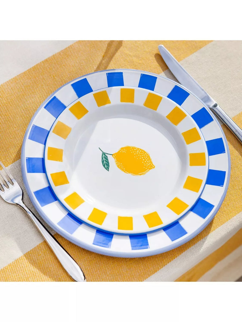 Talking Tables lemon enamel plate 20cm (British brand)
