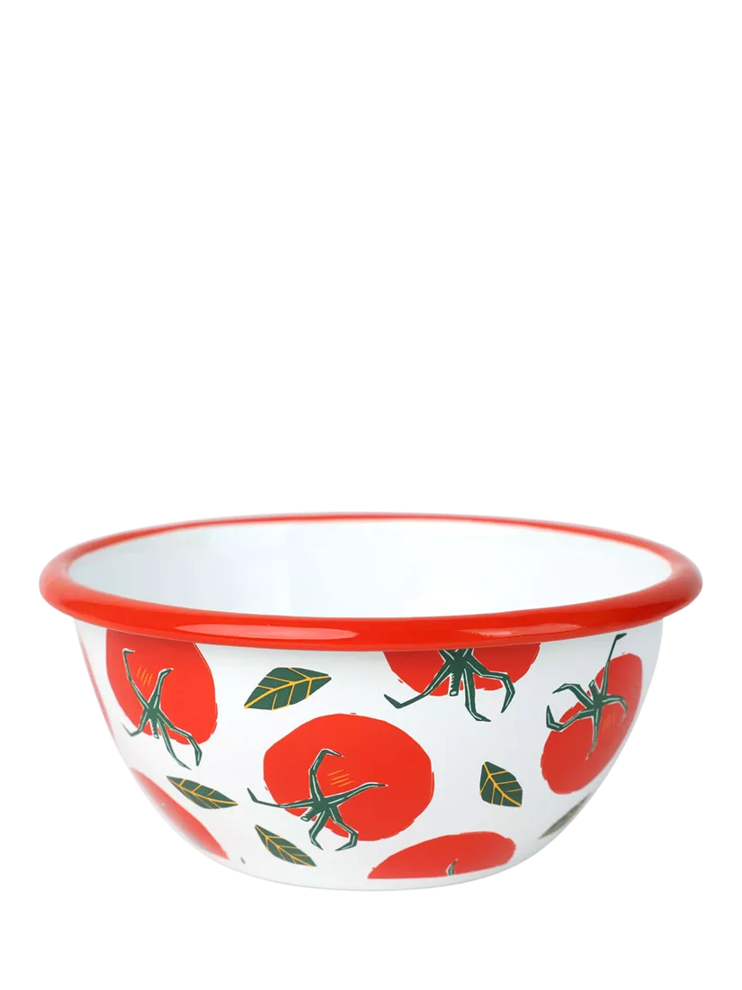 Talking Tables tomato enamel bowl 13cm, UK version