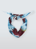 John Lewis silk scarf blurred floral aubergine multi (British brand)