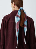 John Lewis silk scarf blurred floral aubergine multi (British brand)