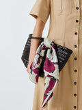 John Lewis silk floral border square scarf 65x65cm - British product