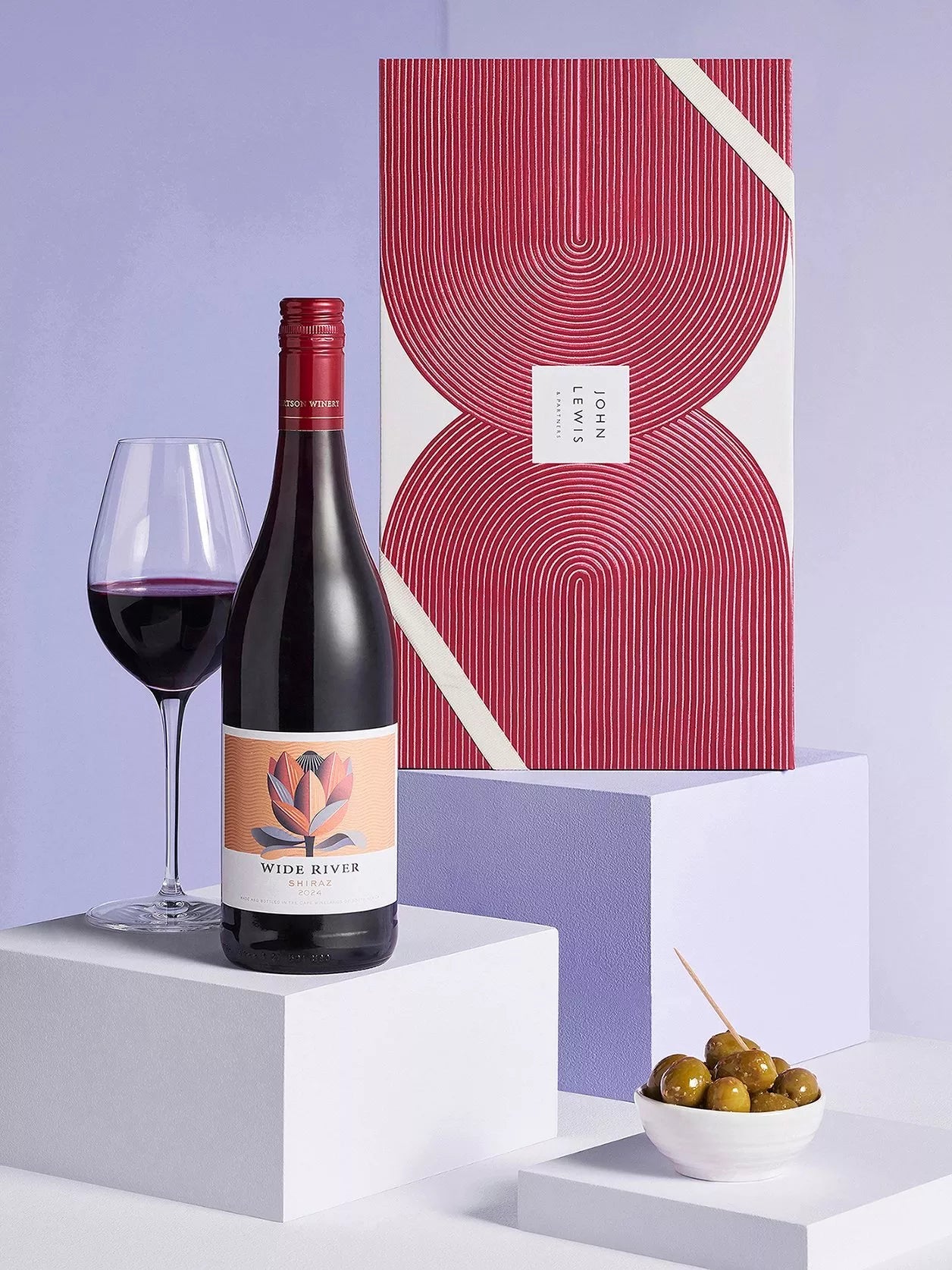 John Lewis wine and nibbles gift box (British brand)