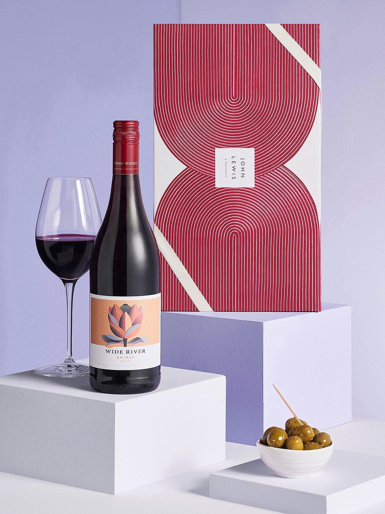John Lewis wine and nibbles gift box (British brand)