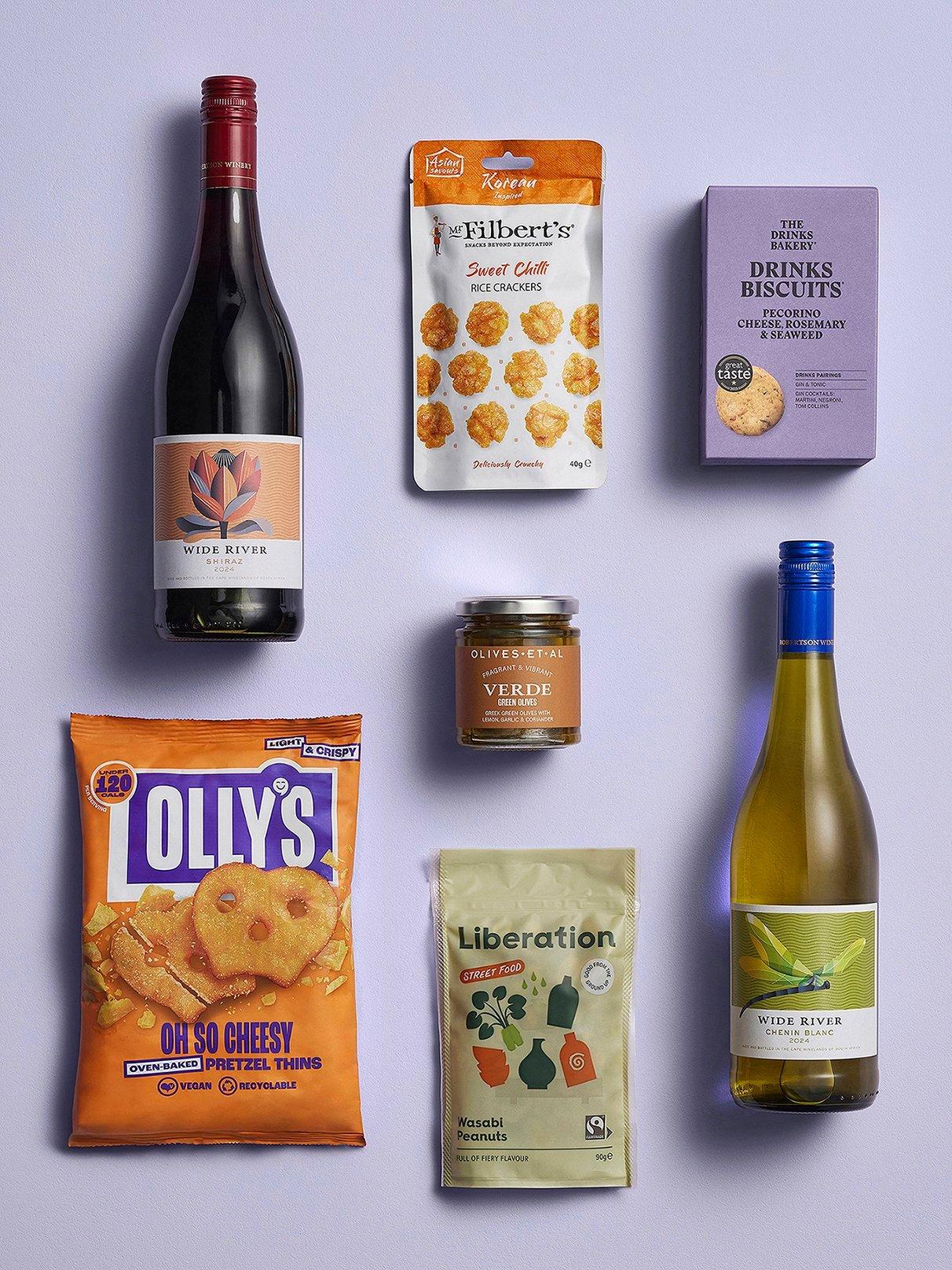 John Lewis wine and nibbles gift box (British brand)