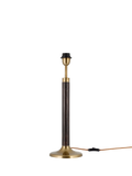 nkuku Digha wood and metal table lamp base, imported from the UK