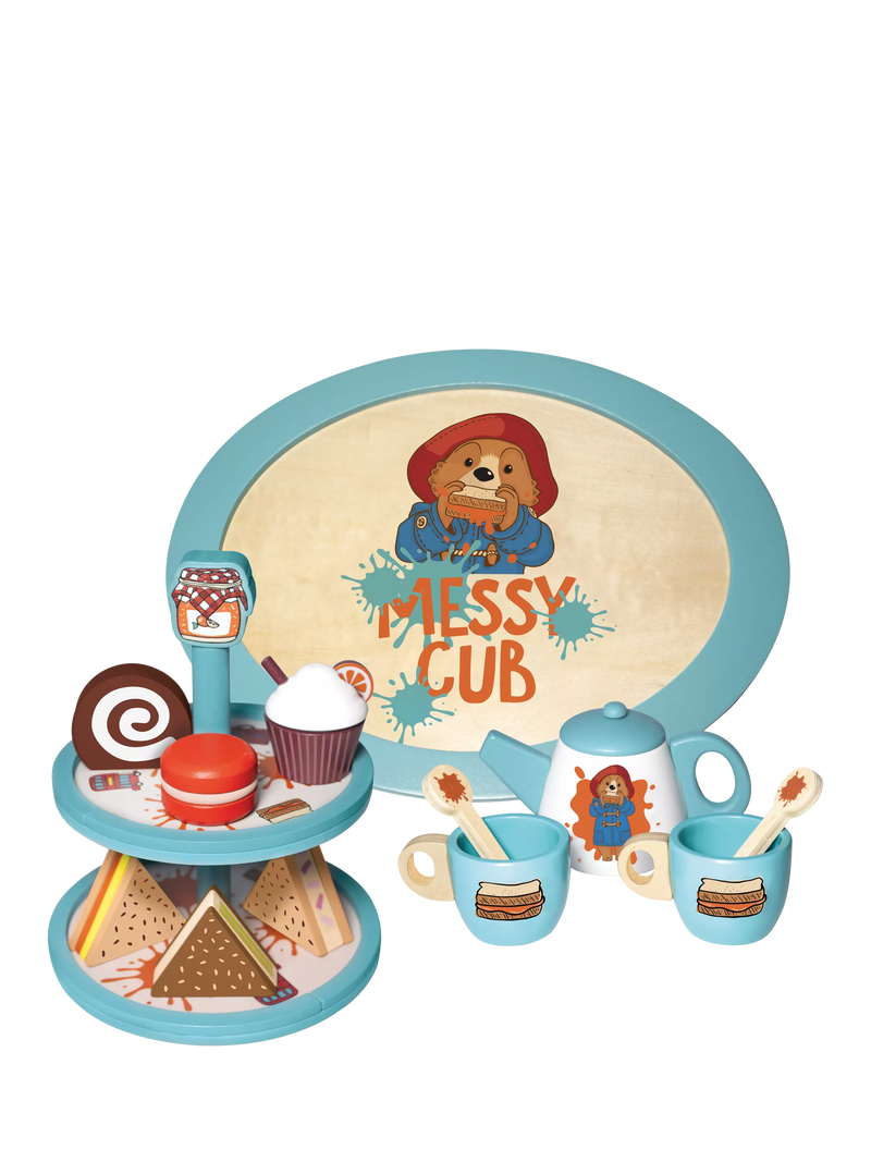 Paddington Bear wooden tea party play set - British product