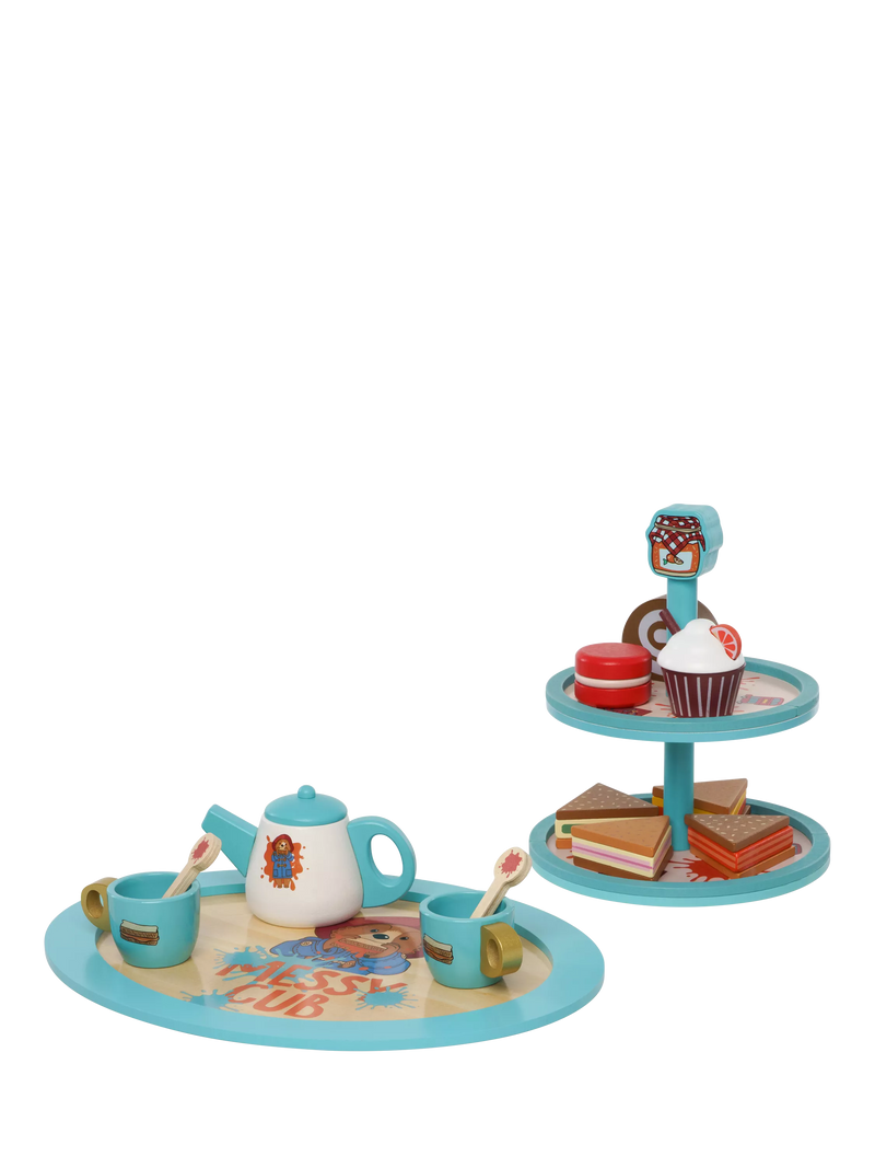 Paddington Bear wooden tea party play set - British product