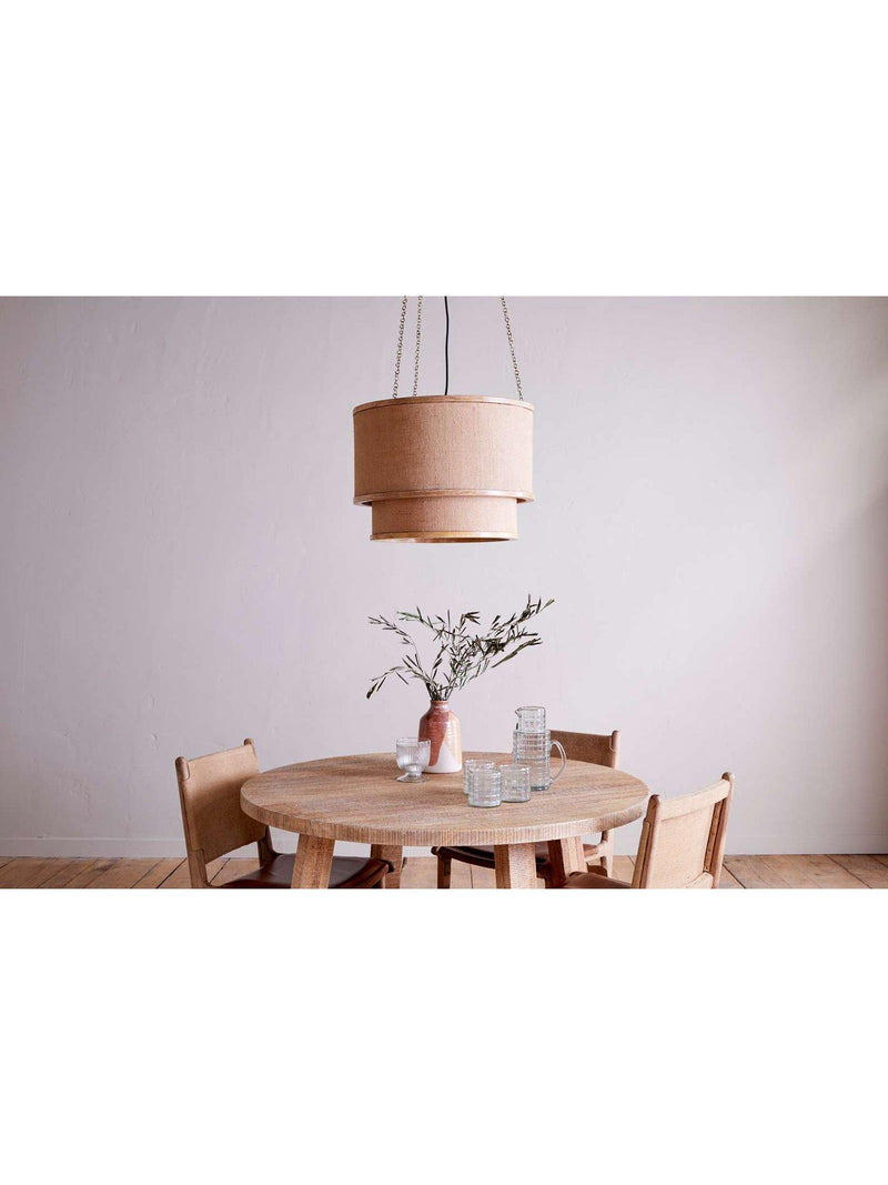 nkuku Darat mango wood and jute ceiling light natural, British brand