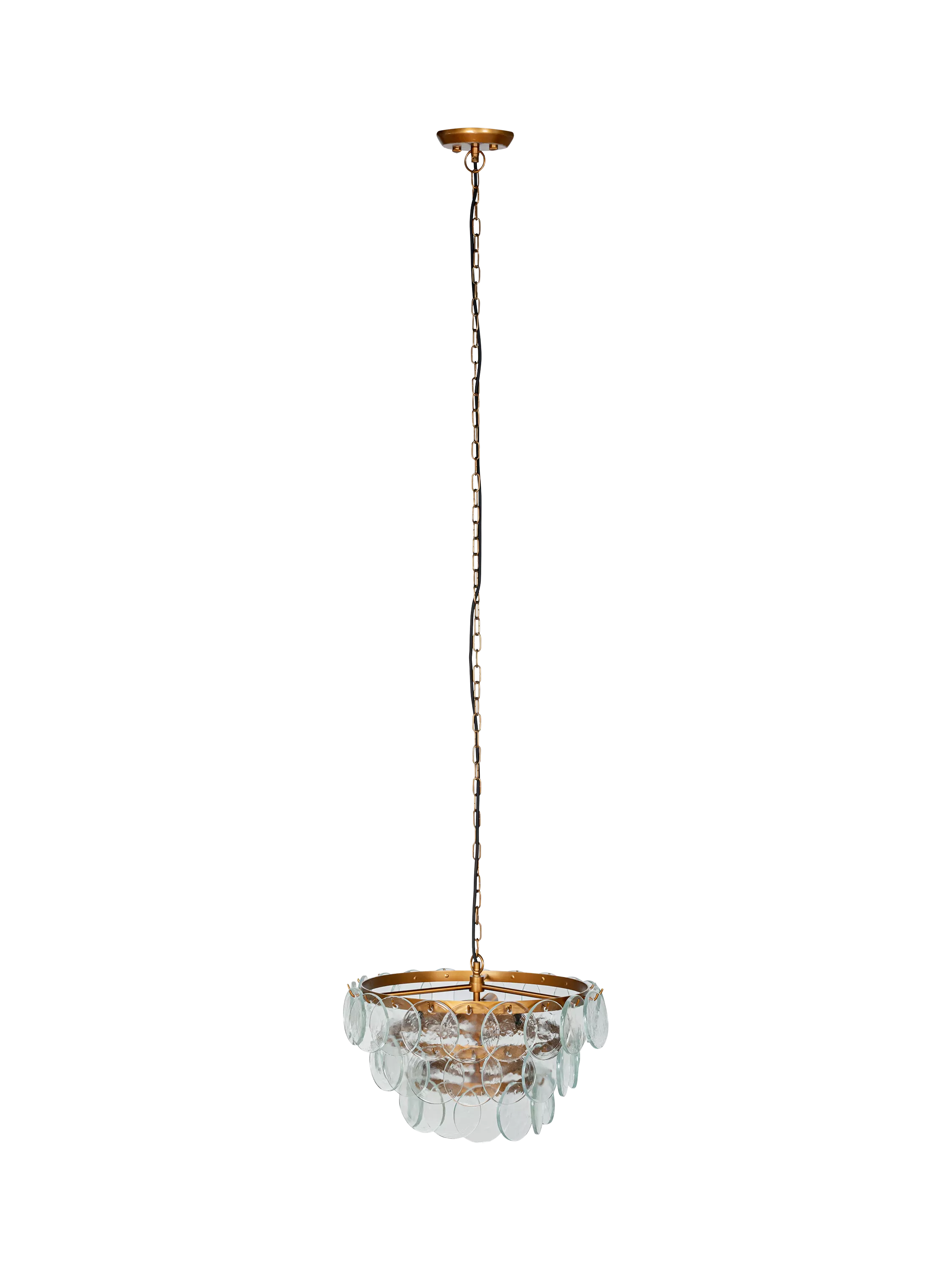 nkuku Kagitha small glass chandelier adjustable drop (British brand)