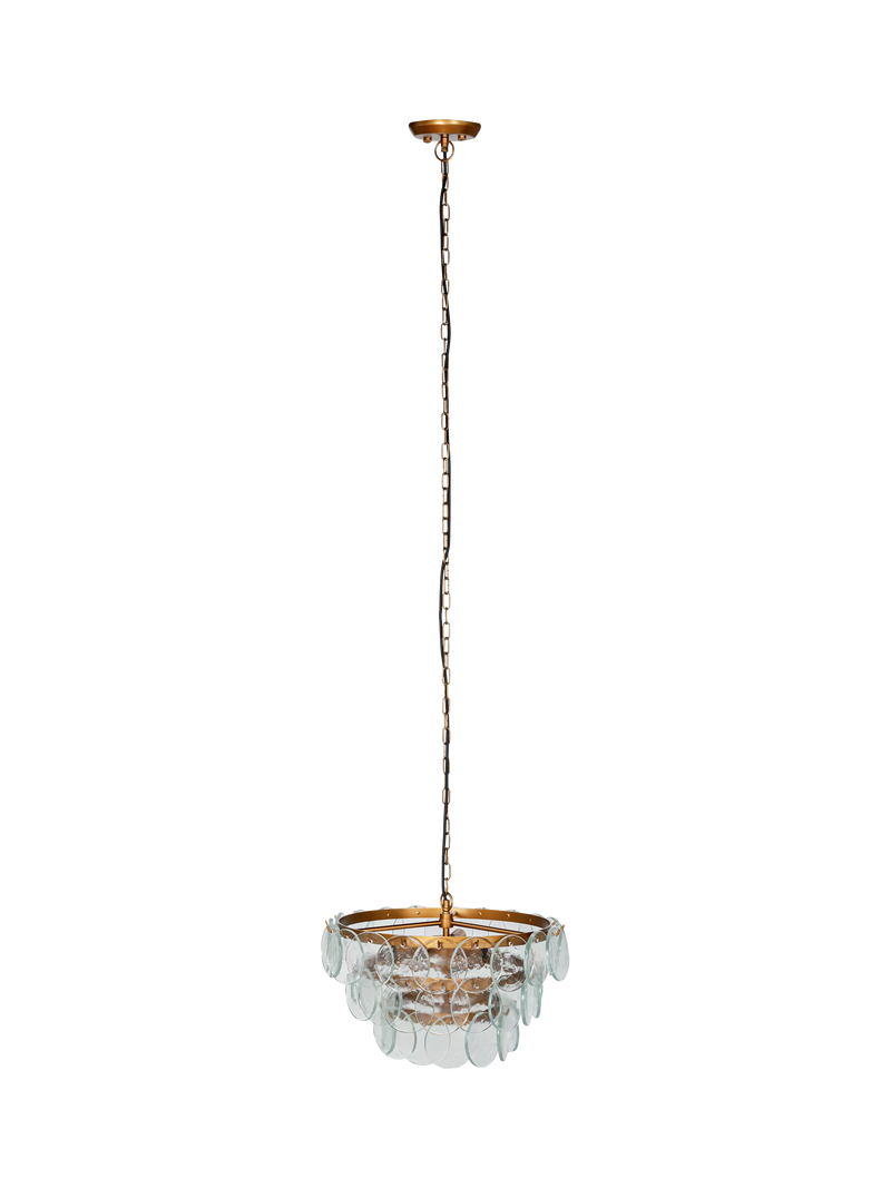 nkuku Kagitha small glass chandelier adjustable drop (British brand)