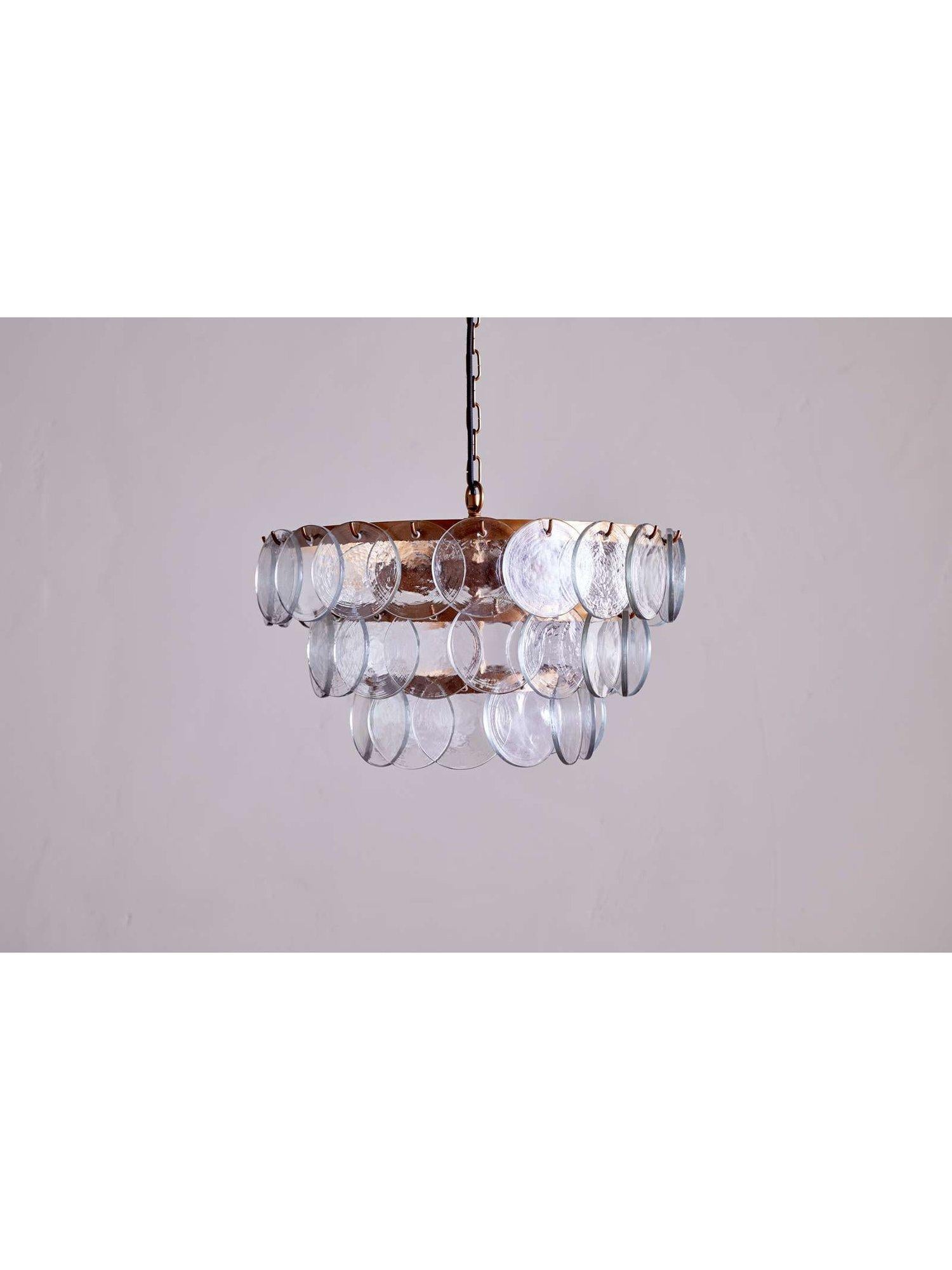 nkuku Kagitha small glass chandelier adjustable drop (British brand)