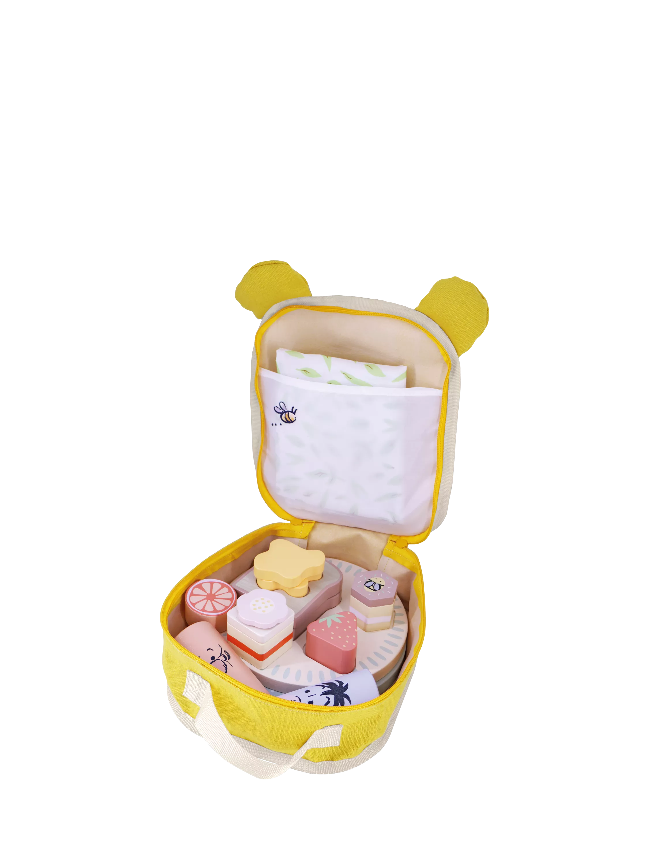 Winnie the Pooh picnic backpack set play food toy (British brand)