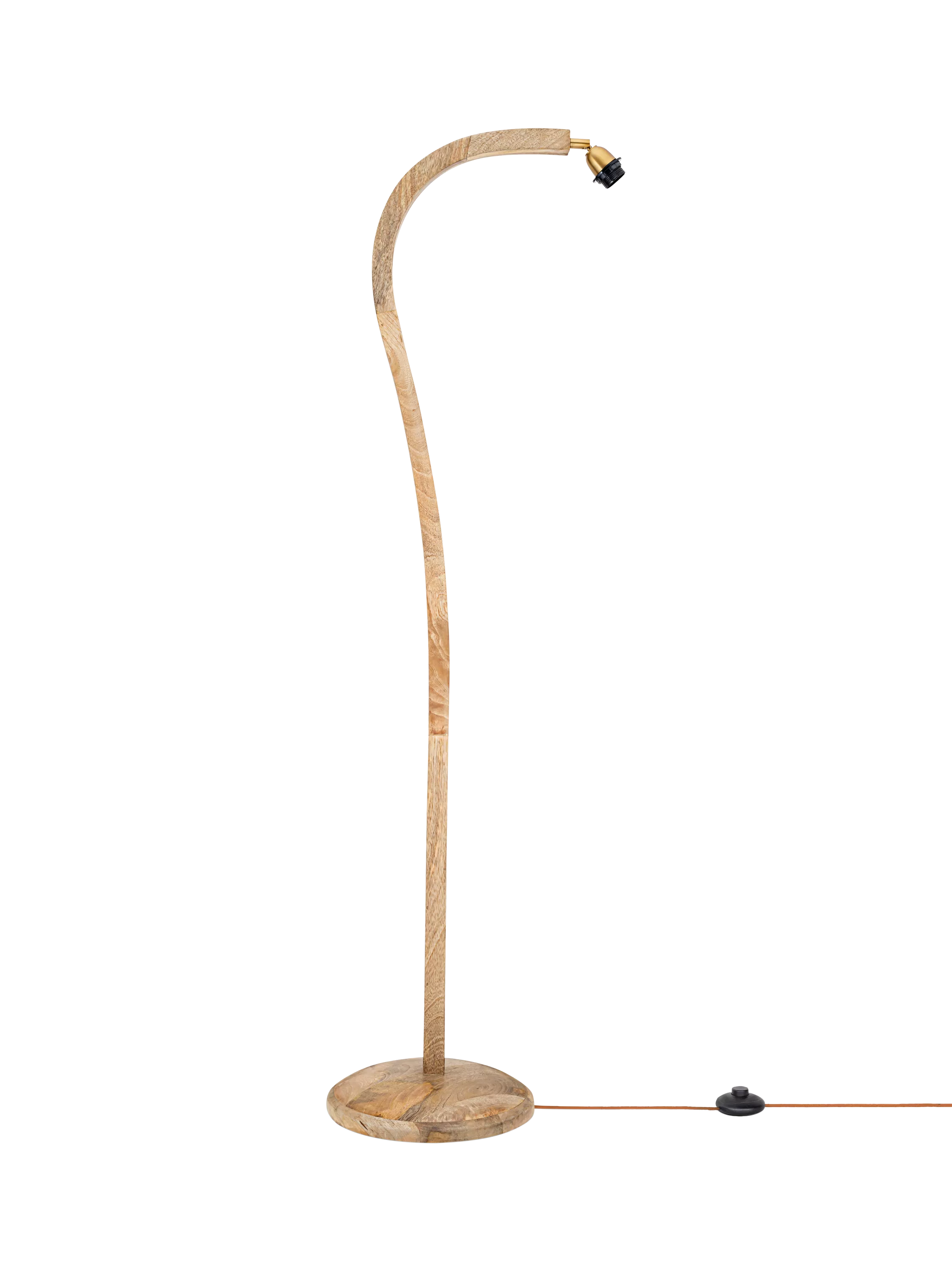 nkuku Namira mango wood floor lamp base natural - British product