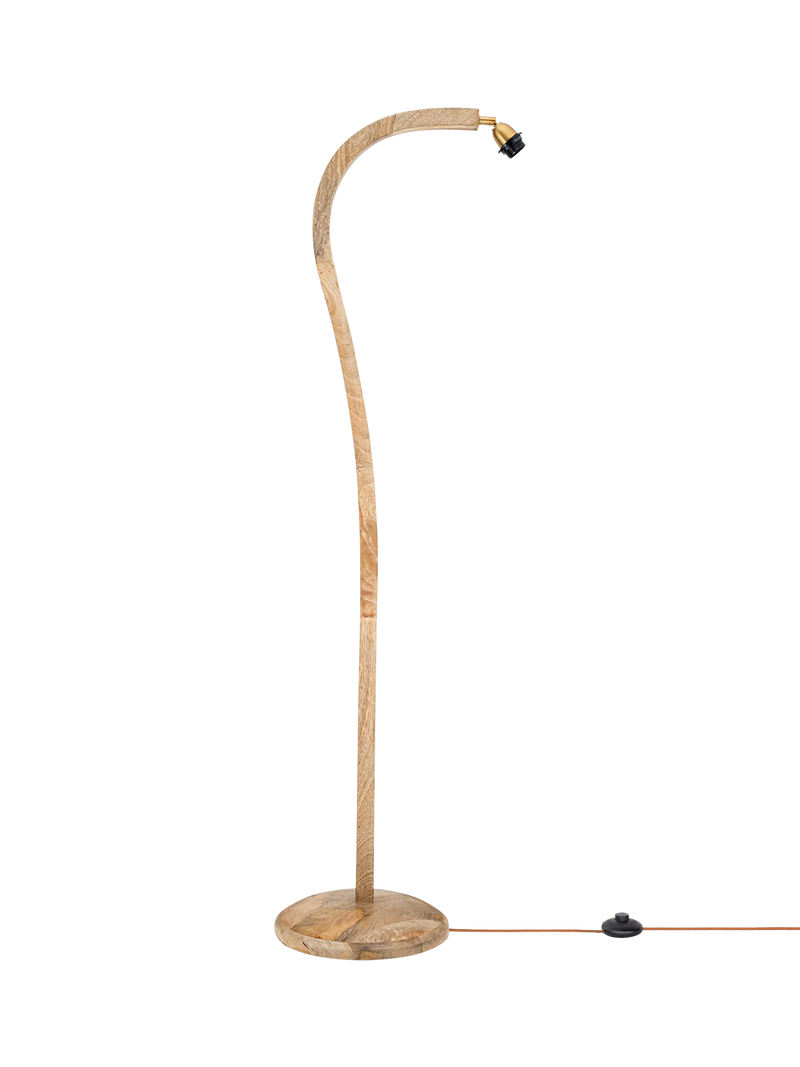 nkuku Namira mango wood floor lamp base natural - British product