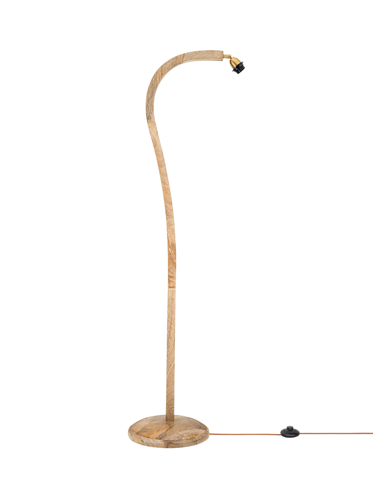 nkuku Namira mango wood floor lamp base natural - British product