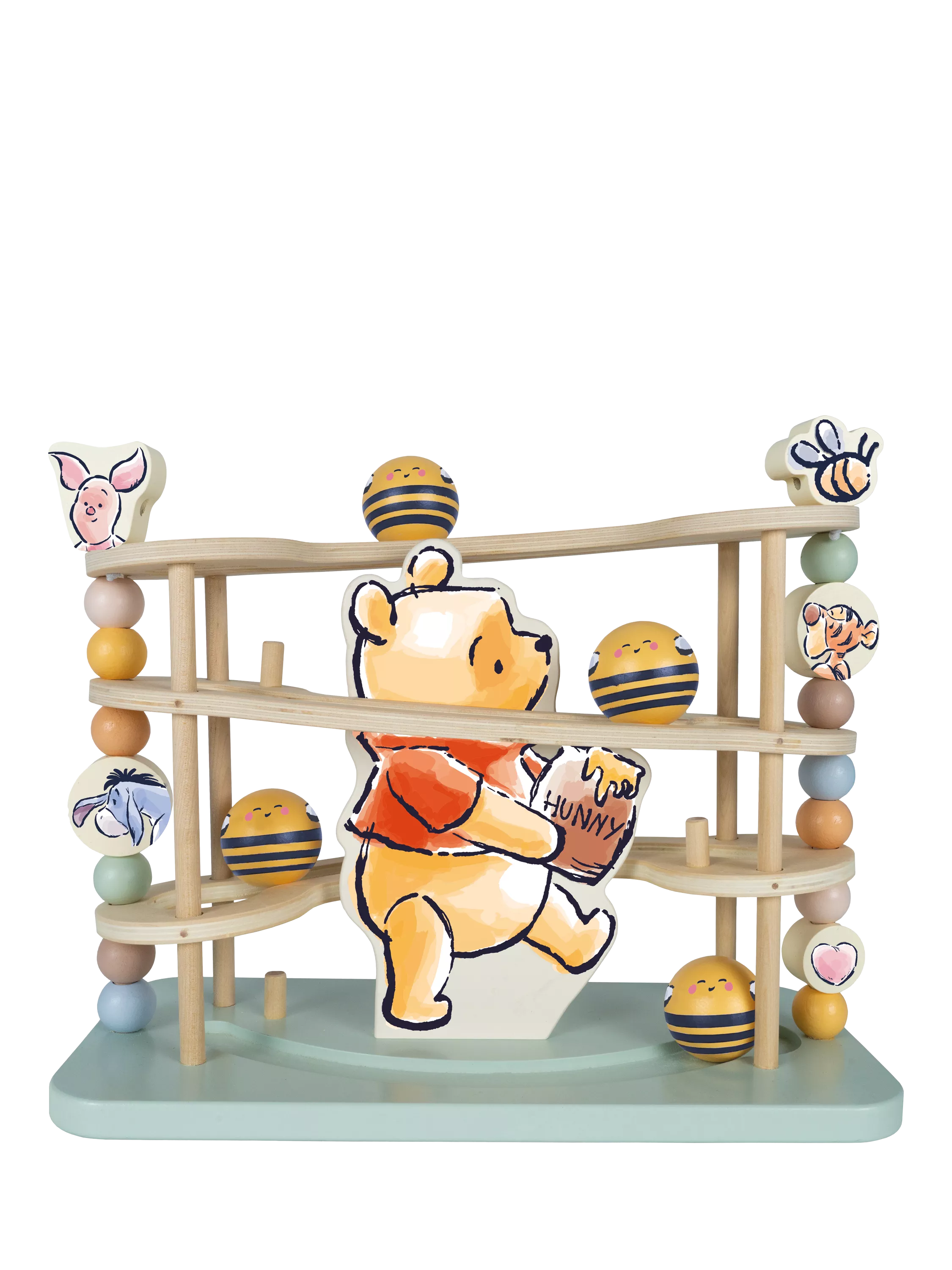 Winnie the Pooh wooden ball runner activity toy - British product