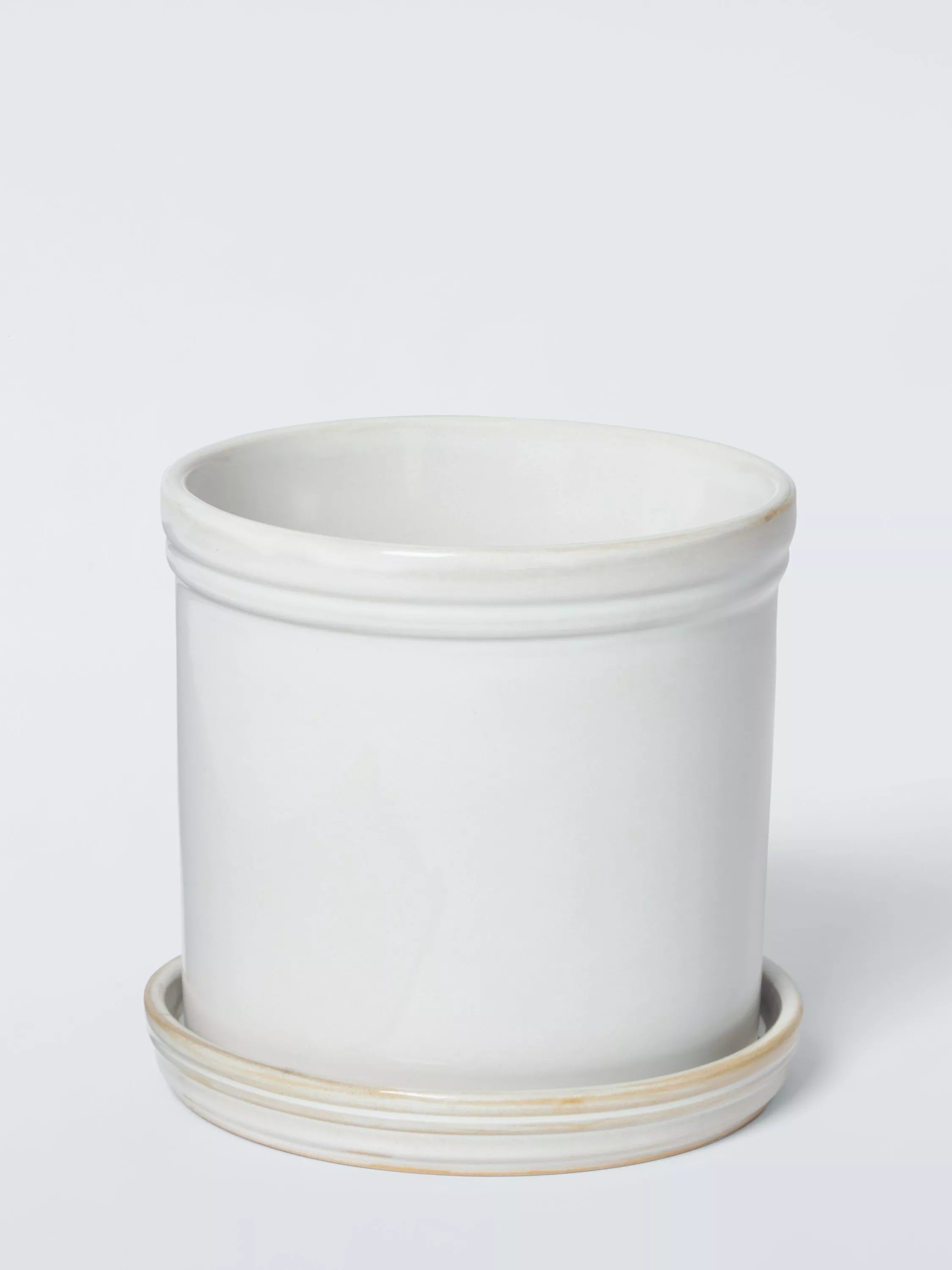 John Lewis cream glazed stoneware planter 15.5cm (British brand)