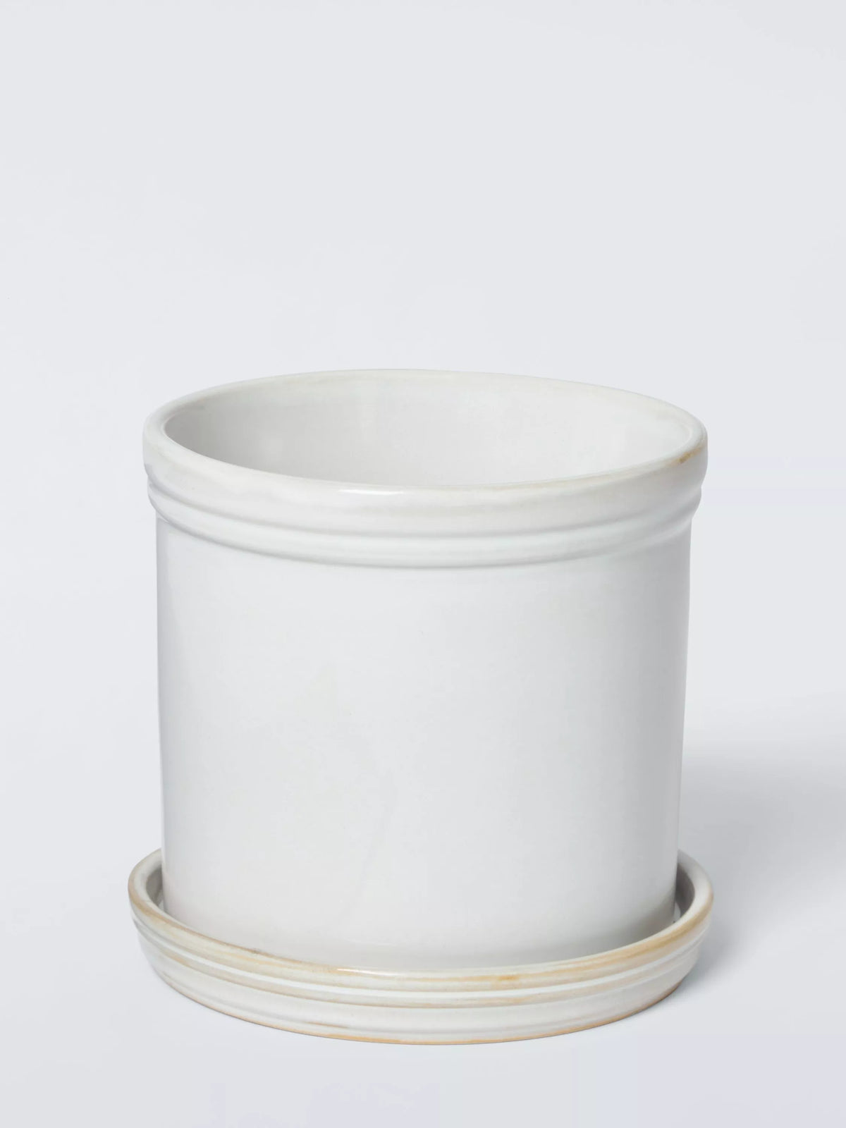 John Lewis cream glazed stoneware planter 15.5cm (British brand)