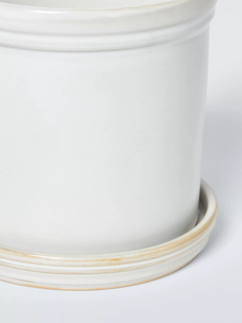 John Lewis cream glazed stoneware planter 15.5cm (British brand)