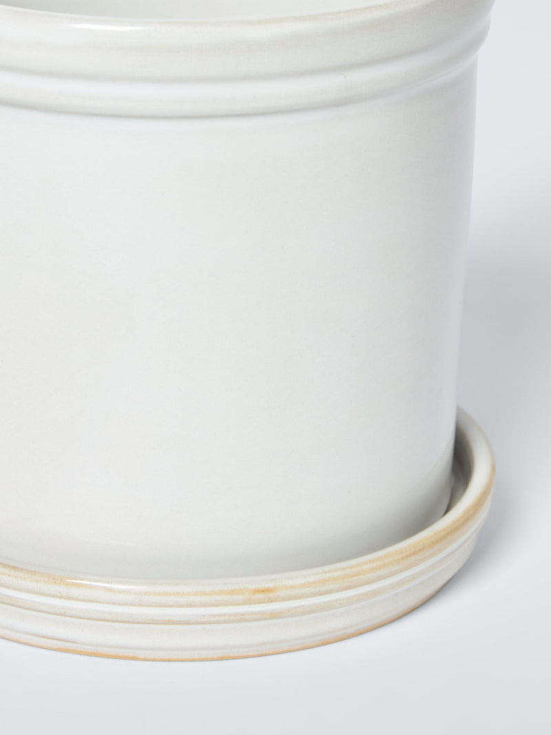John Lewis cream glazed stoneware planter 15.5cm (British brand)